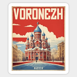 Voronezh Russia Vintage Tourism Travel Poster Sticker